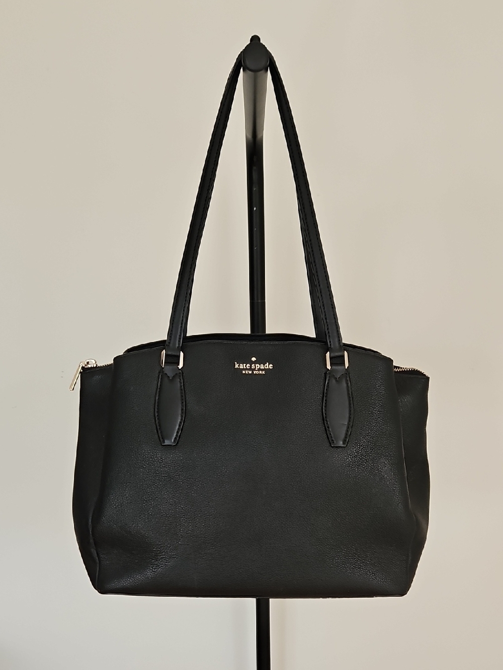 kate spade Black Pebbled Leather Tote